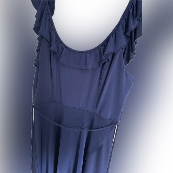 Navy Blue “wrap” Dress - Picture 2 of 5